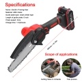 21V 6inch Portable Electric Pruning Saws Small Wood Splitting Chainsaw Brush Motor One-handed Woodworking Tool for Garden Orchard