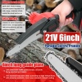 21V 6inch Portable Electric Pruning Saws Small Wood Splitting Chainsaw Brush Motor One-handed Woodworking Tool for Garden Orchard