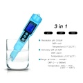 Professional 3 in 1 pH/ORP/TEMP Meter Water Detector Multi-parameter Digital LCD Tri-Meter Multi-function Water Quality Monitor Multi-parameter Water Quality Tester