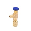 R22 Refrigerant Charging Valve 1/4 Inches - 1/4 Inches Copper Flow Control Valves Copper and Fluorine Safety Valve