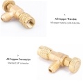 R22 Refrigerant Charging Valve 1/4 Inches - 1/4 Inches Copper Flow Control Valves Copper and Fluorine Safety Valve