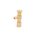 R22 Refrigerant Charging Valve 1/4 Inches - 1/4 Inches Copper Flow Control Valves Copper and Fluorine Safety Valve