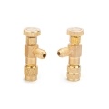 R22 Refrigerant Charging Valve 1/4 Inches - 1/4 Inches Copper Flow Control Valves Copper and Fluorine Safety Valve