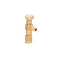 R22 Refrigerant Charging Valve 1/4 Inches - 1/4 Inches Copper Flow Control Valves Copper and Fluorine Safety Valve