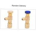 R22 Refrigerant Charging Valve 1/4 Inches - 1/4 Inches Copper Flow Control Valves Copper and Fluorine Safety Valve