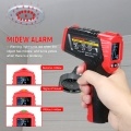 HABOTEST Non-Contact Infrared Thermometer -58 to 1472℉ Precision High Temp Thermometer Humidity Dew Point Temperature Meter with K-Type Thermocouple Adjustable Emissity UV Leak Detection Light for HVAC Automotive Mechanics Electricians