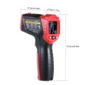 HABOTEST Non-Contact Infrared Thermometer -58 to 1472℉ Precision High Temp Thermometer Humidity Dew Point Temperature Meter with K-Type Thermocouple Adjustable Emissity UV Leak Detection Light for HVAC Automotive Mechanics Electricians