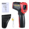 HABOTEST Non-Contact Infrared Thermometer -58 to 1472℉ Precision High Temp Thermometer Humidity Dew Point Temperature Meter with K-Type Thermocouple Adjustable Emissity UV Leak Detection Light for HVAC Automotive Mechanics Electricians