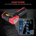 HABOTEST Non-Contact Infrared Thermometer -58 to 1472℉ Precision High Temp Thermometer Humidity Dew Point Temperature Meter with K-Type Thermocouple Adjustable Emissity UV Leak Detection Light for HVAC Automotive Mechanics Electricians