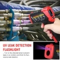 HABOTEST Non-Contact Infrared Thermometer -58 to 1472℉ Precision High Temp Thermometer Humidity Dew Point Temperature Meter with K-Type Thermocouple Adjustable Emissity UV Leak Detection Light for HVAC Automotive Mechanics Electricians