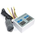 Dual Digital Temperature Humidity Controller Home Fridge Thermostat Humidistat Thermometer Hygrometer XK-W1099 AC110-220V