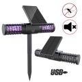 Solar Insect Killer Bug Zapper Light Camping Mosquito Killer Lamp Waterproof USB Powered Electric Lamp for Yard Garden Driveway Porch Walkway Pool Patio