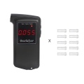 Professional Breathalyzer Portable Digital Breath Alcohol Tester Alcohol Tester Meter with 10pcs Transparent Mouthpieces Alcohol Tester Meter Analyzer Detector AT-858