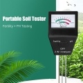 2 in 1 Soil PH Fertility Analyzer Pointer Type Multifunction Soil Tester Portable Soil Microelement PH Meter for Greenhouse Garden Lawn Farm Orchard