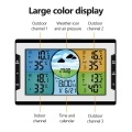 KKmoon Digital Multifunctional Clock RF 4 Channels Indoor & Outdoor Temperature & Humidity Indicator with Warning Alarm Meteorological Station Weather Forecast Air Pressure Large Color Display with Backlight with Calendar Alarm Clock and Snooze