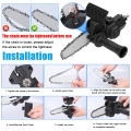 4 Inch Electric Drill Modified To Electric Chainsaw Tool Attachment Electric Chainsaws Accessory Practical Modification Tool Set Woodworking Cutting Tool