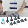 180PCS Tactile Push Button Switch Micro Momentary Tact Assortment Kit 10 Value 6 x 6mm 4 Pin Micro Switches