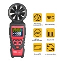 SMART SENSOR ST6816 Handheld Digital Anemometer Wind Speed Measurement Measurer Air Velocity Airflow Meter Gauge with LCD Backlight Measuring Range 0.40m/s~30.00m/s Maximum/Minimum/Average Value Storage Bag for Shooting(Batteries Not Included)