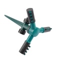 KKmoon 360 Degree Rotating Sprinkler with Three-arm Sprayer and Plastic Ground Plug Irrigation Sprinkler with Adjustable Nozzle Automatic Rotary Sprinkler Irrigation Tool for Watering Garden Lawn