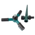 KKmoon 360 Degree Rotating Sprinkler with Three-arm Sprayer and Plastic Ground Plug Irrigation Sprinkler with Adjustable Nozzle Automatic Rotary Sprinkler Irrigation Tool for Watering Garden Lawn