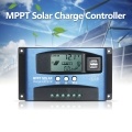 MPPT Solar Charge Controller Dual USB Solar Controller Smart LCD Screen MPPT Tracking 5V/2A Dual USB Output 12V/24V Automatic Identification