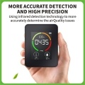 Indoor Portable CO2 Detector Multifunctional Thermohygrometer Home Digital Air Detector Intelligent Air Quality Analyzer Household Air Pollution Monitor