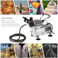 KKmoon Professional Airbrush Kit With Air Compressor Dual-Action Hobby Spray Air Brush Set Nail Art Paint Sprayer with Cleaning Brush