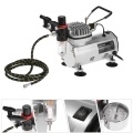 KKmoon Professional Airbrush Kit With Air Compressor Dual-Action Hobby Spray Air Brush Set Nail Art Paint Sprayer with Cleaning Brush