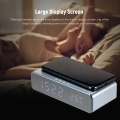Wireless Charger Desk Clock LED Digital Clock Temperature Meter ℃/ ℉ Switchable Wireless Charging Device Multifunctional LED Alarm Clock with Calendar for Home Office Dormitory