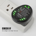 MESTEK Advanced RCD Electric Socket Tester Automatic Neutral Live Earth Wire Testing Circuit Polarity Detector Wall US Plug Breaker Finder Electric Leakage Test with Voltage Backlight Display