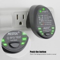 MESTEK Advanced RCD Electric Socket Tester Automatic Neutral Live Earth Wire Testing Circuit Polarity Detector Wall US Plug Breaker Finder Electric Leakage Test with Voltage Backlight Display
