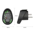 MESTEK Advanced RCD Electric Socket Tester Automatic Neutral Live Earth Wire Testing Circuit Polarity Detector Wall US Plug Breaker Finder Electric Leakage Test with Voltage Backlight Display
