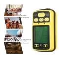 SMART SENSOR  ST8990 Multi Gas Monitor Rechargeable 4 in 1 O₂ LEL CO H₂S Gas Detector Tester Sensor with Backlight Alarm Function LCD Display