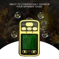 SMART SENSOR  ST8990 Multi Gas Monitor Rechargeable 4 in 1 O₂ LEL CO H₂S Gas Detector Tester Sensor with Backlight Alarm Function LCD Display