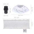 Steam Cleaner Round Brush Microfiber Cloth Pad for Hand & Floor Nozzle Kit