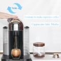 Stainless Steel Fillable Coffee Capsules Reusable Coffee Capsule Cup Filter Set for Nespresso Vertuo Capsule Pod Vertuoline GCA1 and Delonghi ENV135 Coffee Machine