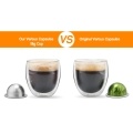 Stainless Steel Fillable Coffee Capsules Reusable Coffee Capsule Cup Filter Set for Nespresso Vertuo Capsule Pod Vertuoline GCA1 and Delonghi ENV135 Coffee Machine