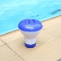 Pool Chemical Dispenser with Thermometer Floating Chlorine Tablets Dispenser Spa Chemical Dispenser for Outdoor Indoor Swimming Pools Spas Hot Tubs Fish Ponds