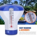 Pool Chemical Dispenser with Thermometer Floating Chlorine Tablets Dispenser Spa Chemical Dispenser for Outdoor Indoor Swimming Pools Spas Hot Tubs Fish Ponds