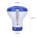 Pool Chemical Dispenser with Thermometer Floating Chlorine Tablets Dispenser Spa Chemical Dispenser for Outdoor Indoor Swimming Pools Spas Hot Tubs Fish Ponds