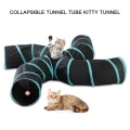 Indoor Cat Tunnel 4 Way Pet Play Tunnel Collapsible Tunnel Tube