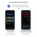 LED Glasses Customizable BT LED Glasses