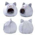 Pet Tent Cave Bed for Cats/Small Dogs Velvet Self-Warming