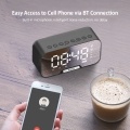 Digital Mirror Surface Alarm Clock with BT Speaker & FM Radio & Temperature Display Dual Alarms