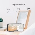 Digital Mirror Surface Alarm Clock with BT Speaker & FM Radio & Temperature Display Dual Alarms