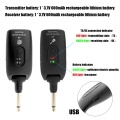 2.4G Wireless Guitar System Electric Guitars Transmitter and Receiver Set Built-in Rechargeable Battery 30M Transmission Range