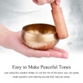 Muslady Tibetan Singing Bowl Set 8cm caliber scale pattern bowl + 12*2cm ordinary wooden stick + 8cm red circle pad