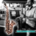 Red Antique Soprano Saxophone Bb Key Woodwind Instrument Brass Material