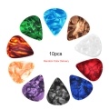 Guitar Picks Kit 10pcs Celluloid Picks + 6pcs Finger Picks + 2 Thumb Picks + Storage Box Guitar Accessories for Acoustic Guitar Beginners(Random Color Delivery)