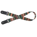 Adjustable Ukulele Strap Soft Polyester Woven Printing Pattern Shoulder Belt with Hanging Rope for Ukulele